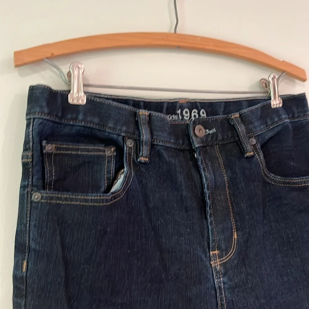 GAP KIDS Youth Boys 16 Husky Skinny Fit Jeans Dark Wash Adjustable Waist